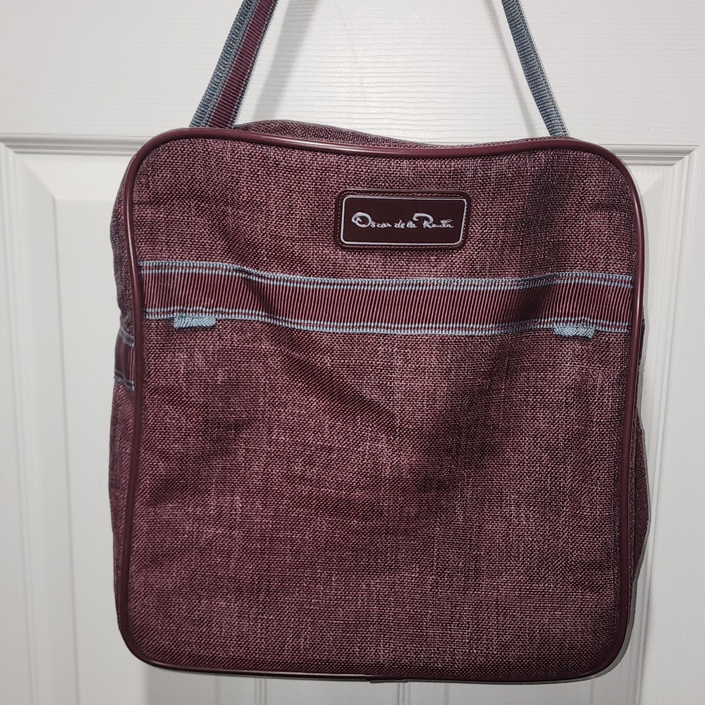 Vintage 1980's Oscar de la Renta Cranberry Tweed Men's Carry On